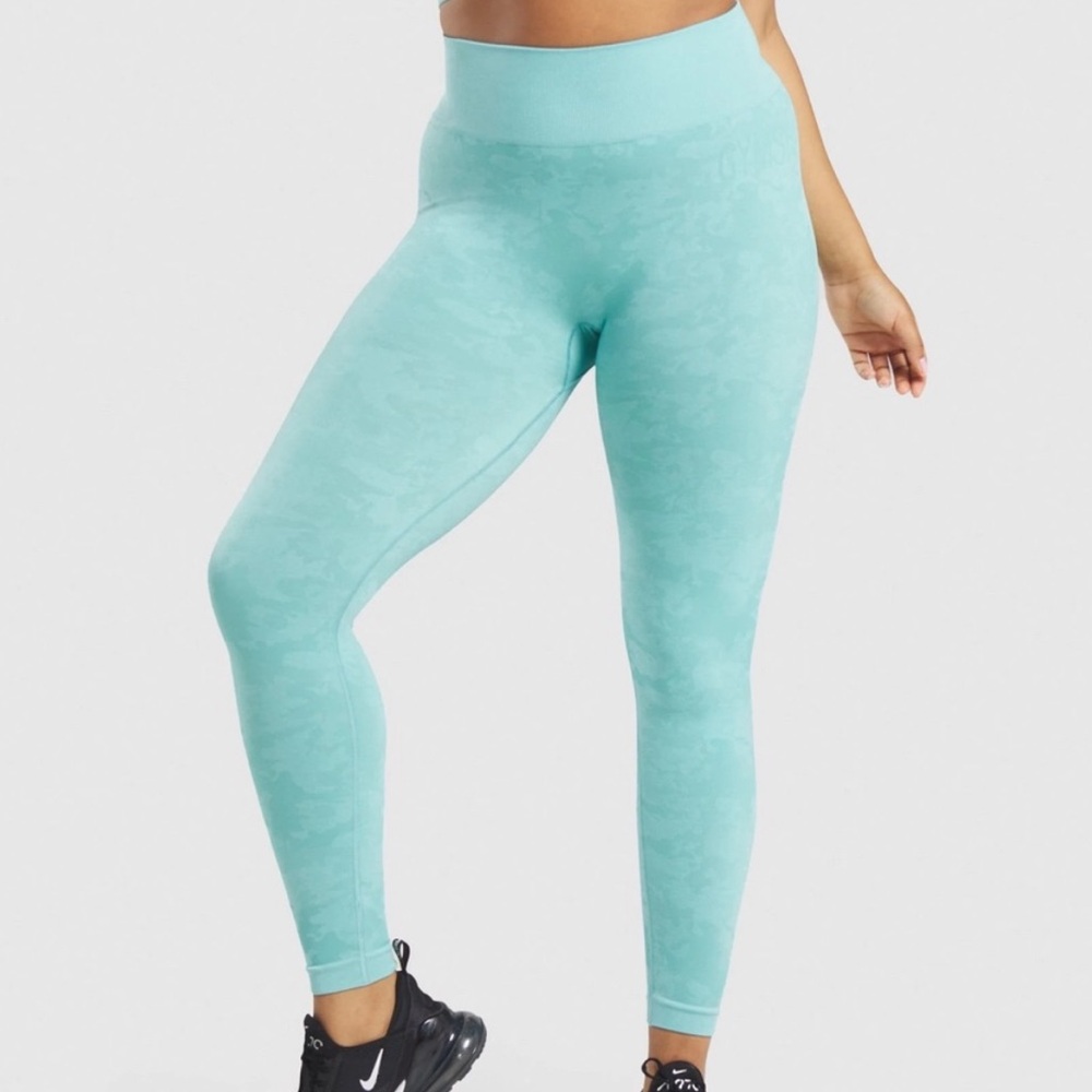 Gymshark Aqua Seamless Camo Leggings